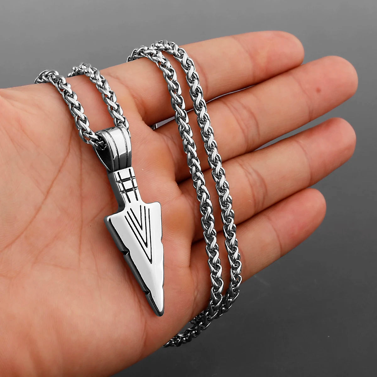 Stainless Steel Viking Axe Pendant Necklace Men's Celtic Valknut Imitation Weapon Mixed Gold Color Jewelry Gift for Boyfriend