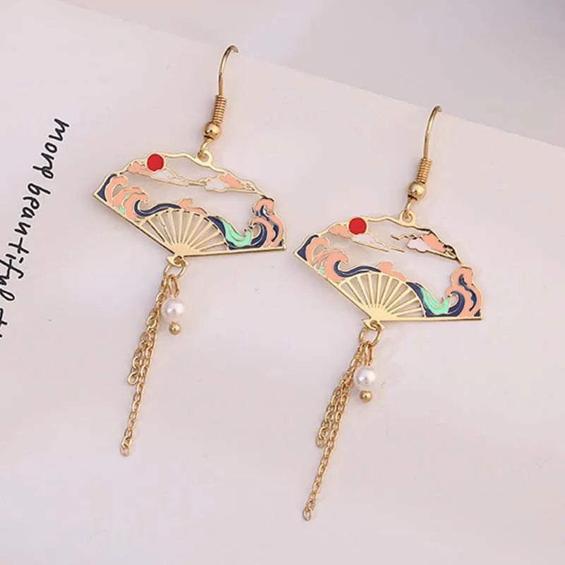 Boucle d'oreilles dépareillé style Coréen