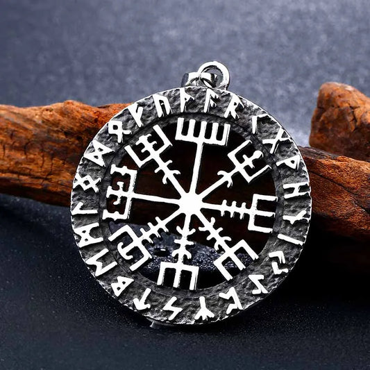 Amulette Rune Nordic style Retro Acier Inoxydable