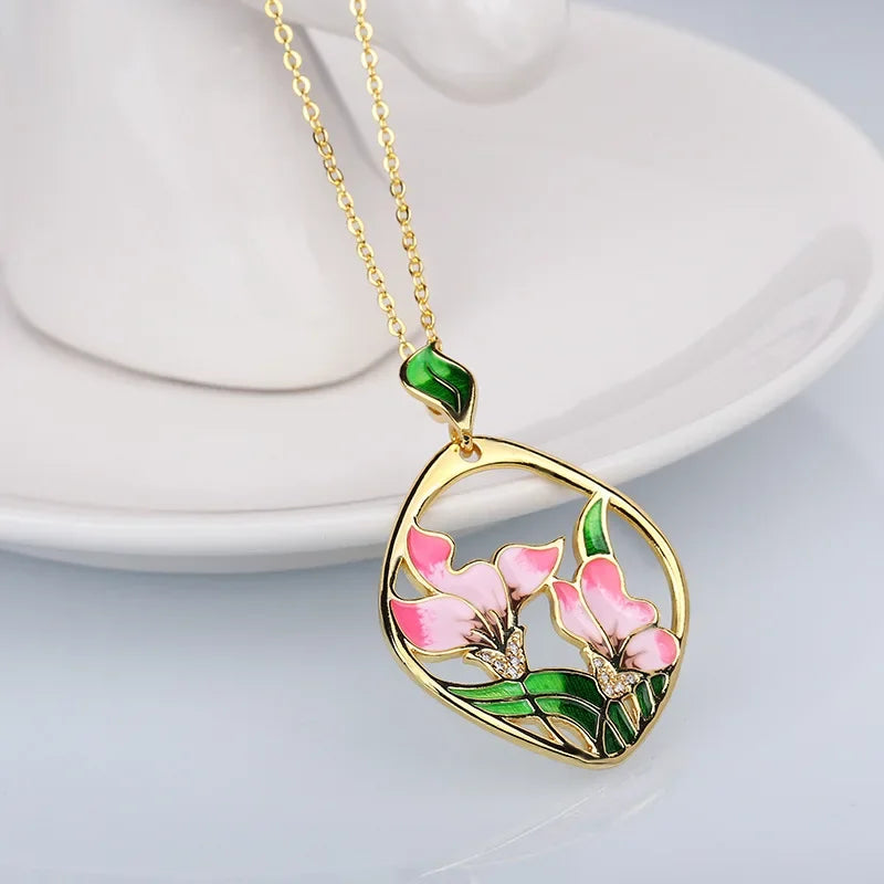 Pendentif Géranium Argent S925.
