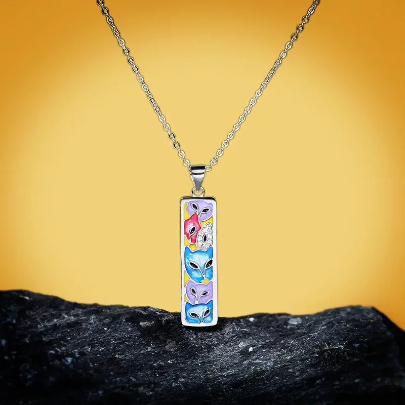 Pendentif Kitty Color Argent S925