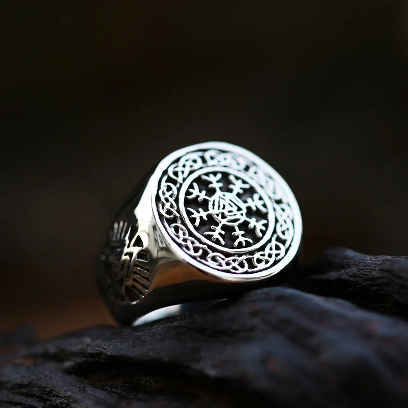 Beier Fashion Viking Rune Pattern Bear claw Celtic knot Ring Stainless Steel Mens Punk Jewelry BR8-739