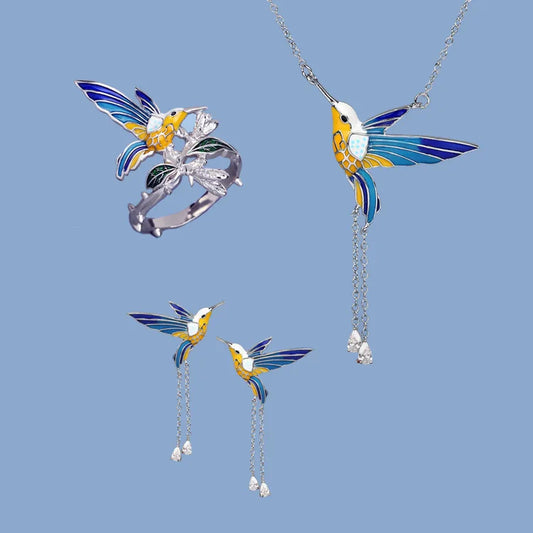 Set Bague/Boucle d'oreilles/pendentif Merlin pecheur Fait main