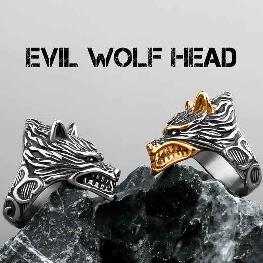 Anneaux Loupe des Marais Fenrir fils de Loki Acier Inoxydable