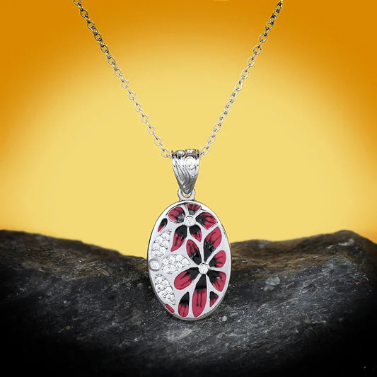 Pendentif Argent S925 Plate Flower.