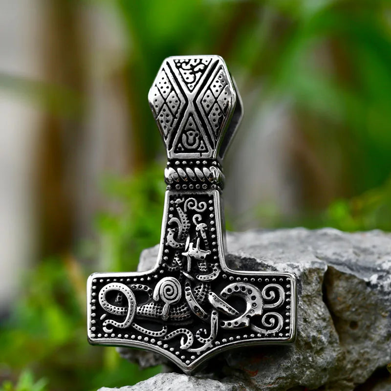 Pendentif Marteaux de Thor Mjolnir en Acier Inoxydable
