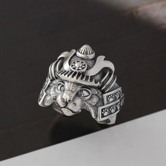 Bague Ajustable Chat Samurai