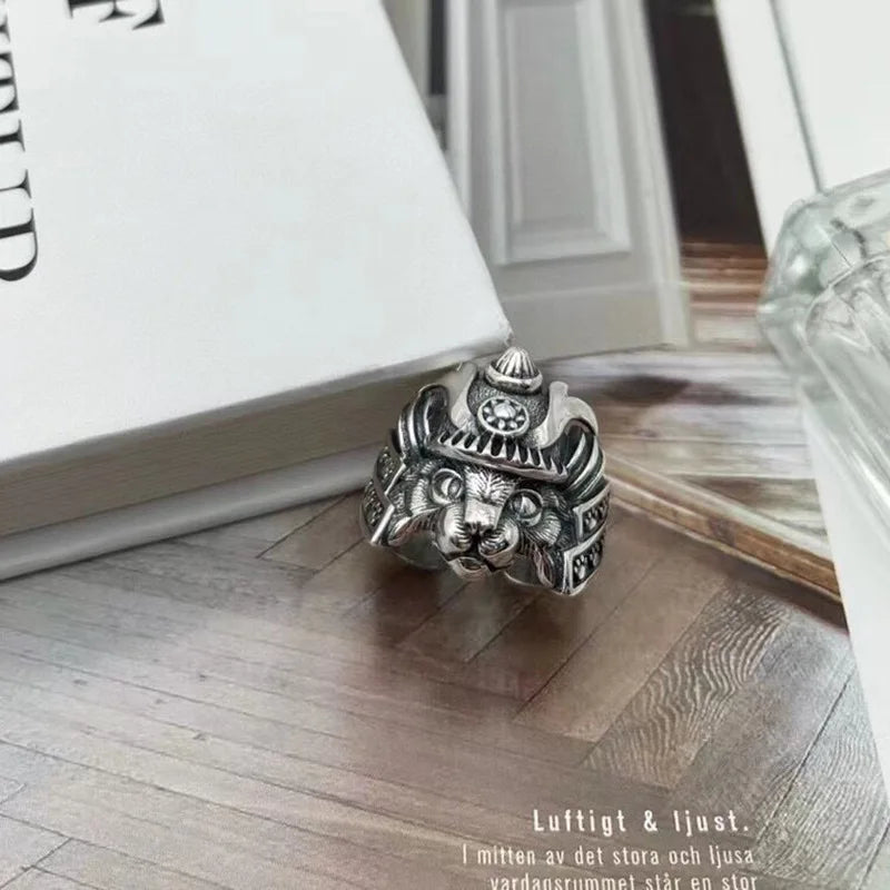 Bague Ajustable Chat Samurai