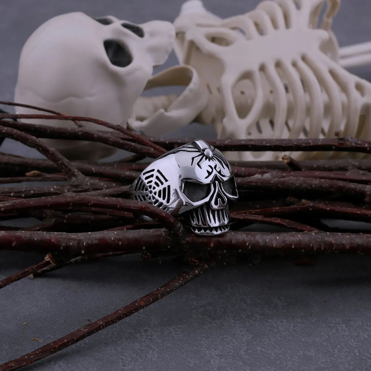 Bague SpiderSkull
