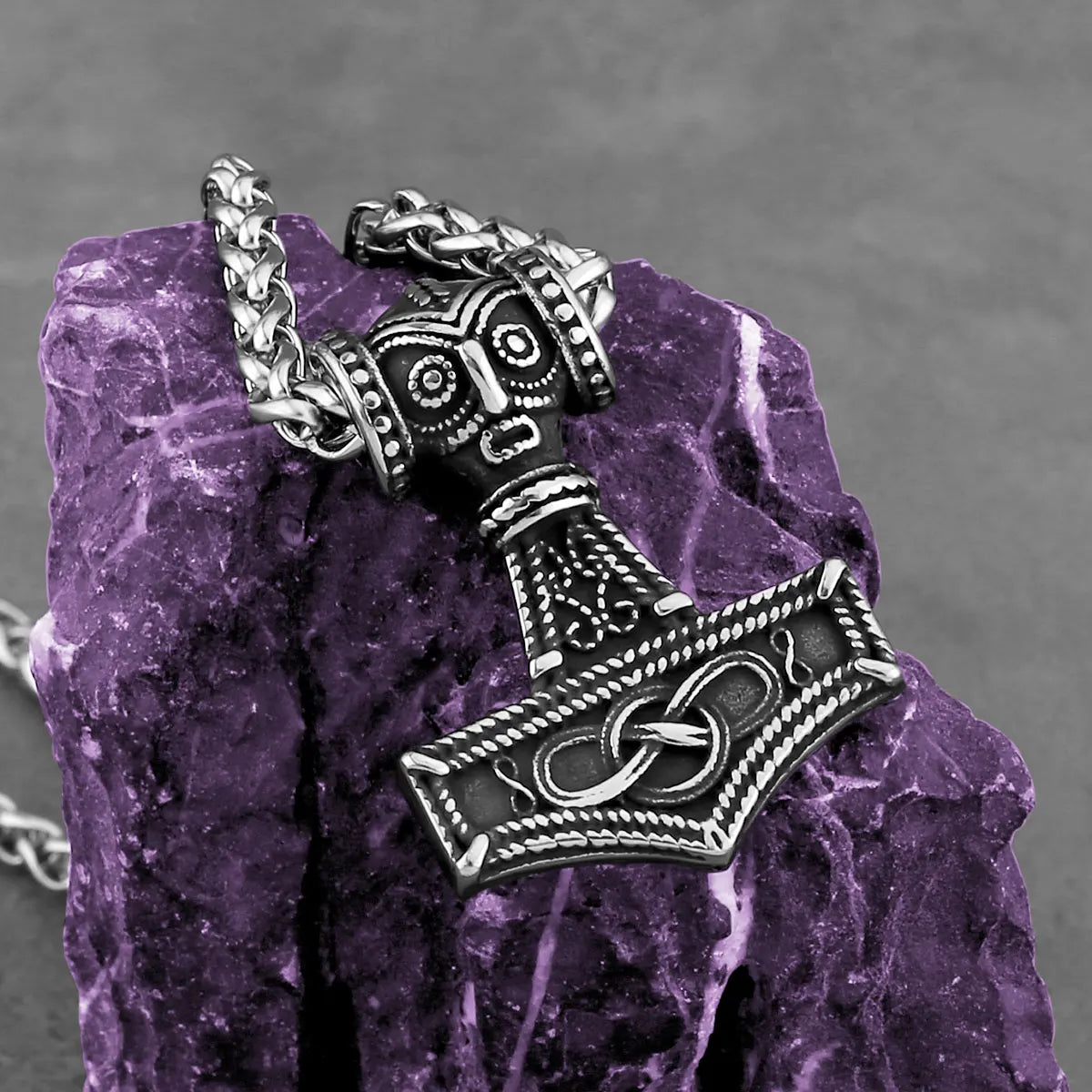 Pendentif Marteau de Thor Mjolnir Acier Inoxydable