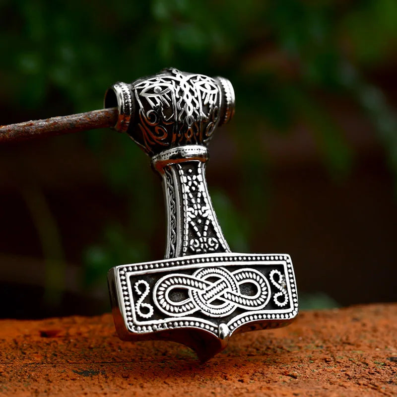 Pendentif Marteaux de Thor Mjolnir en Acier Inoxydable