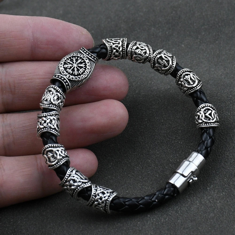 Bracelet  Viking Vegvisir 3/11/13 Runes