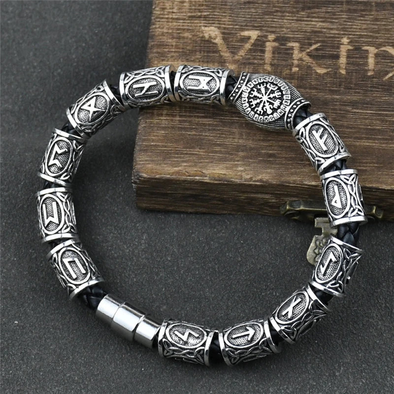 Bracelet  Viking Vegvisir 3/11/13 Runes