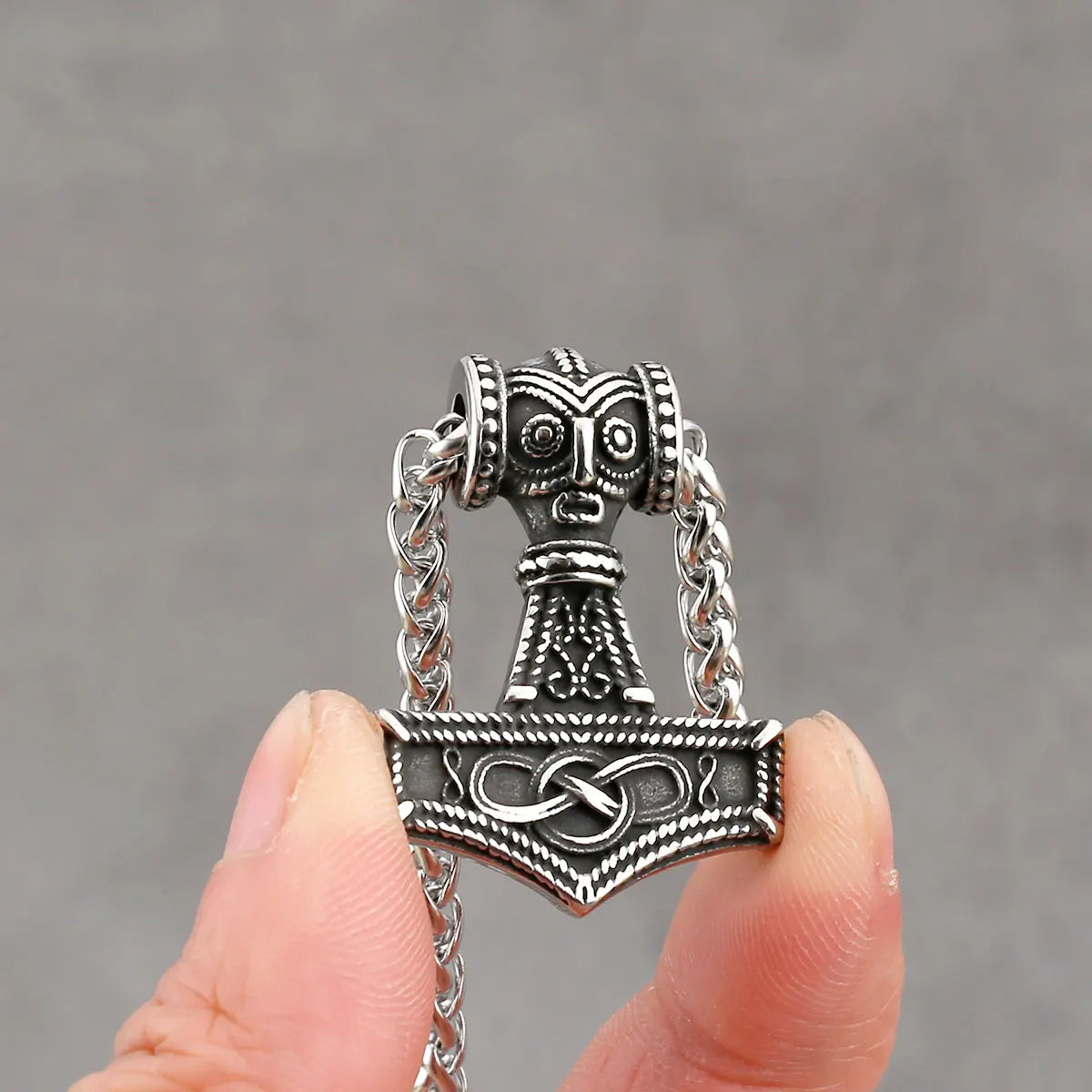 Pendentif Marteau de Thor Mjolnir Acier Inoxydable