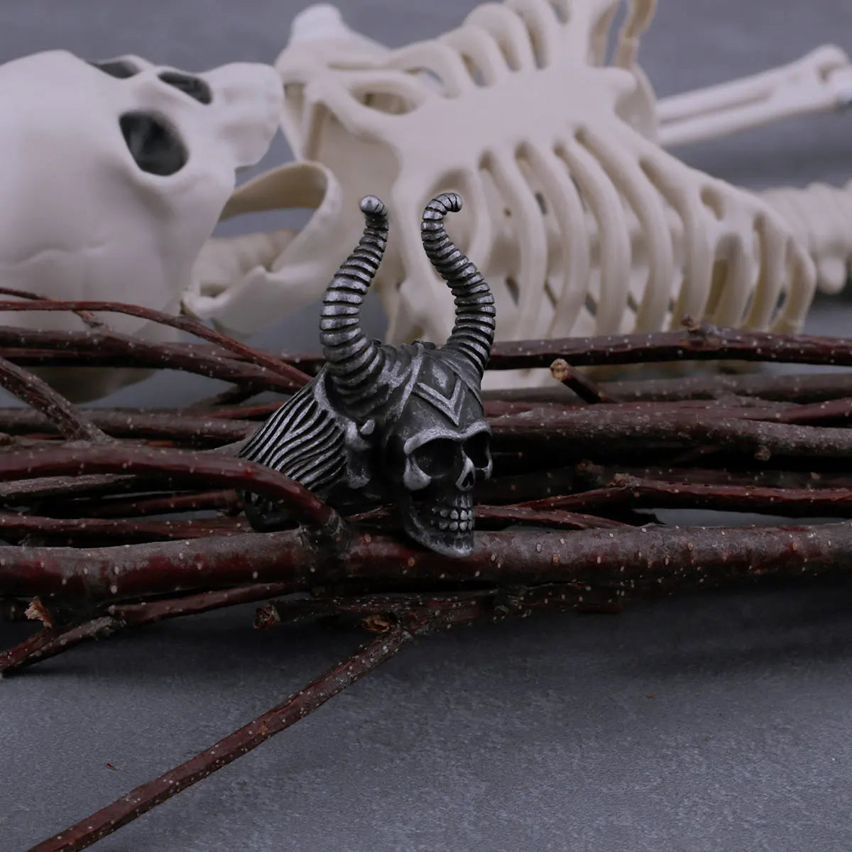 Bague Tête de mort Vintage