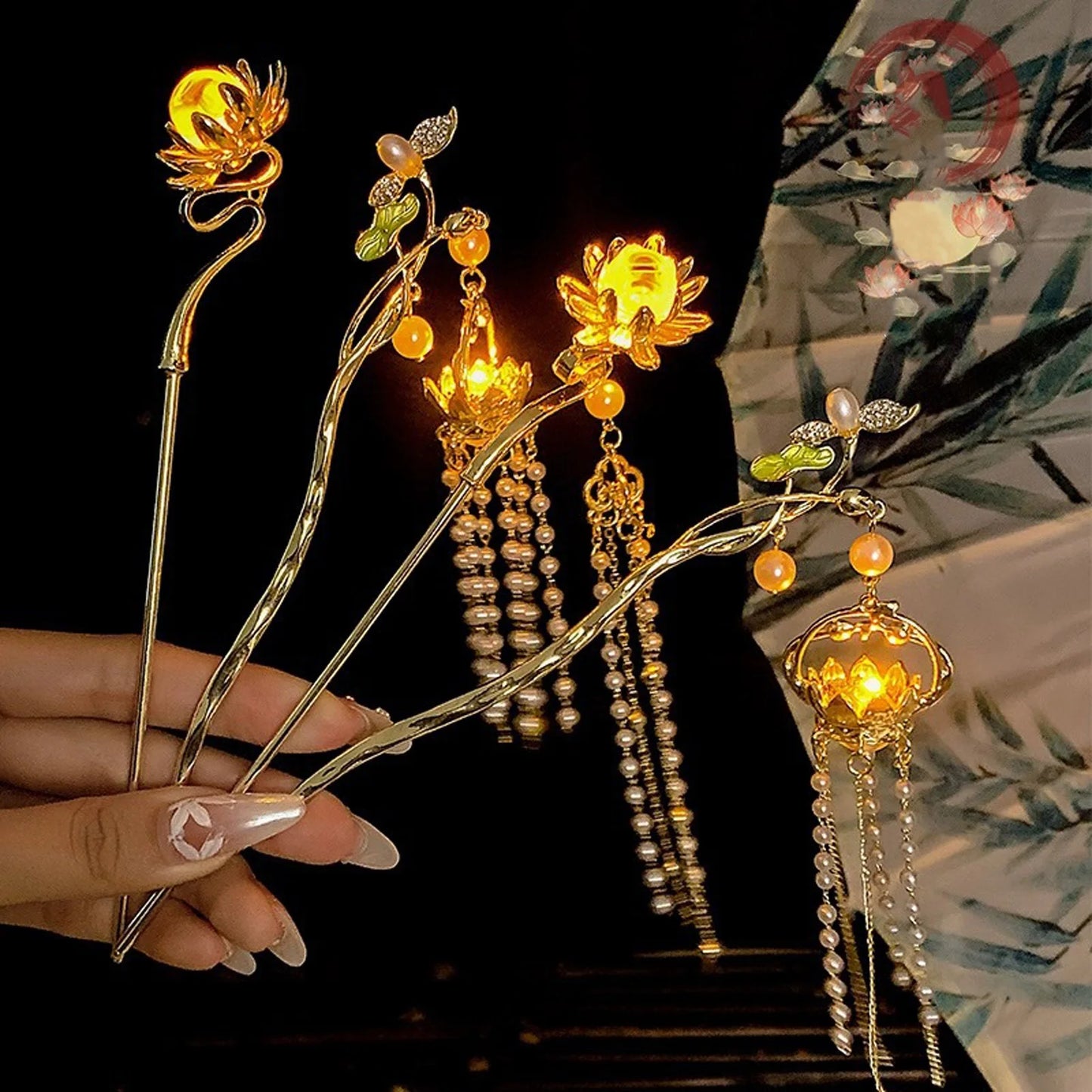 Hair stick Lantern