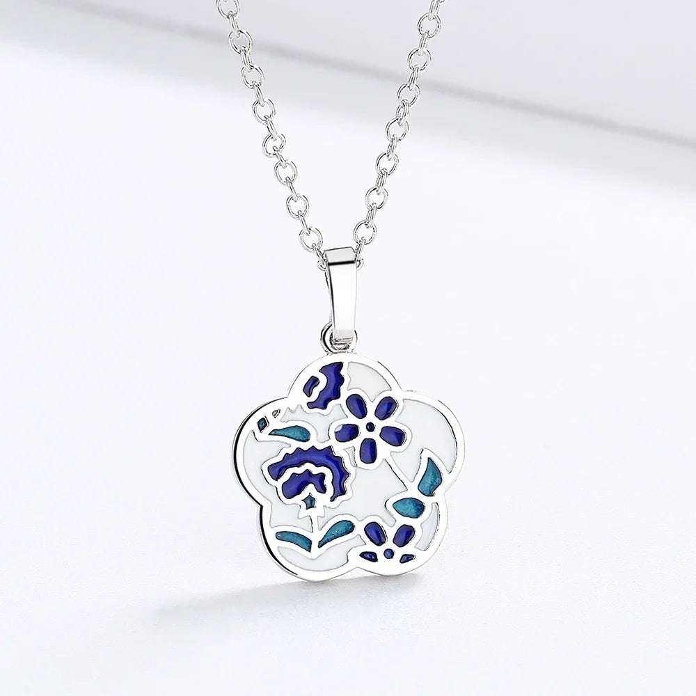 Pendentif rétro floral