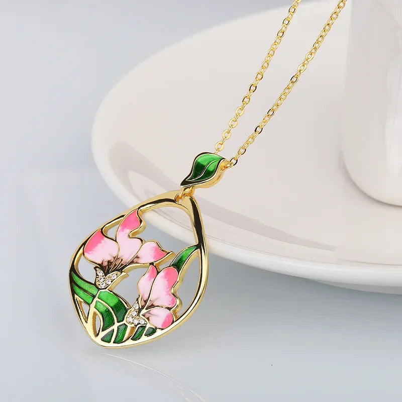 Pendentif Géranium Argent S925.